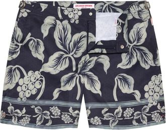 Orlebar Brown Zwembroek met bloemenprint - Blauw