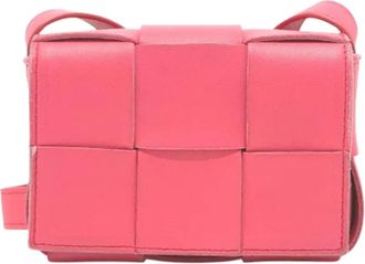 Bottega Veneta Tweedehands leren schoudertassen - Dames - Vintage Schoudertas - Roze - ONE Size - Leer - Vintage