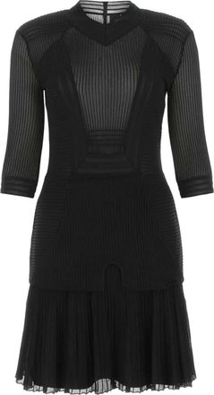 Givenchy sheer-panel mini dress - women - Polyester - S - Black