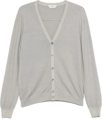 Gran Sasso V-neck Cardigan met Knopen - Heren - Vesten - Grijs - 2XL - Truien & Vesten