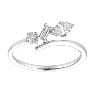 LuvMyJewelry Larys 14K Gold Lab Grown Diamond Ring - 0.25 Ct in 14K White Gold at Nordstrom, Size 7