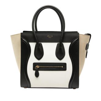 Celine Tweedekans Micro Tricolor Leren Bagagetas