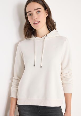 Cecil Kapuzensweatshirt CECIL, Damen, Gr. S (38), light greige, Sweatware, Obermaterial: 54% Polyester, 46% Baumwolle. Futter: 50% Baumwolle, 50% Polyester,