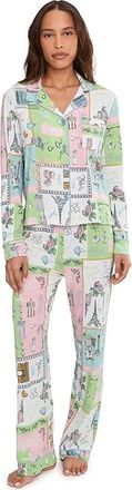 PJ Salvage Whimsy Pajama Set Womens Pajama Sets Natural 1 : LG (US 10-12), Cotton/Jersey/Modal