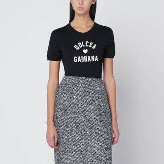 Dolce & Gabbana Black cotton logo T-shirt