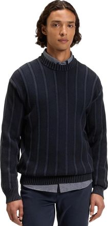 HUGO BOSS trui Boss Orange donkerblauw gestreept katoen