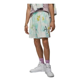 Nike Jordan Mens Air Jordan Tie Dye Logo Knit Shorts Green DM1871-530