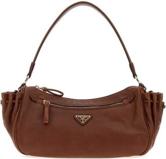 Prada Caramel Leather Small Shoulder Bag Palissandro Borse A Mano