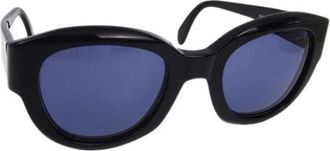 Chanel Pre-owned Plastic Zonnebril - Dames - Vintage Accessoires - Zwart - ONE Size - Vintage