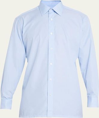 Charvet Mens Point Collar Cotton Dress Shirt