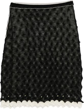 YanYan Knits Borlor midi-rok - Zwart