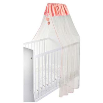 HOME MAISON Ciel De Lit Lapinou - Corail / Blanc - 150 X 270 Cm