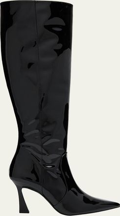 Stuart Weitzman 85mm Vinnie Patent Leather Knee-High Boots
