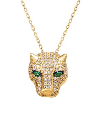 Suzy Levian Suzy Levian Silver Cz Panther Necklace