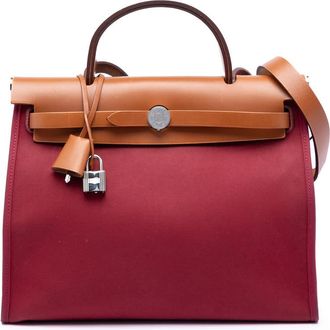 Herm&egrave;s Pre-owned Hermes Toile Herbag Zip 31 Ladies T