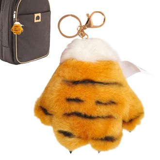 Generic Paw Plush Keyring, Cute Stuffed Keyring Soft Plush Pendant, Tiger Paw Keychain, Cute Stuffed Tiger Paw Keychain, Portable Cartoon Paw Plush, Backpack 