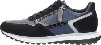 Gabor Veterschoenen Laag - Dames - Sneakers - Blauw - 37 1/2 EU - Leer - Schoenen