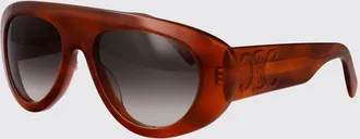 Celine Occhiali da sole a mascherina in acetato nero con design a goccia