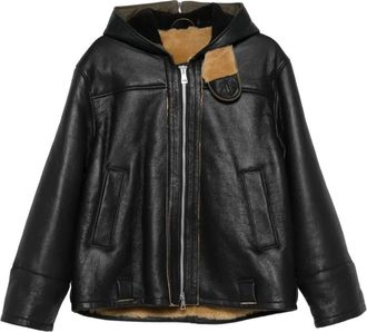 Our Legacy hooded shearling jacket - Black