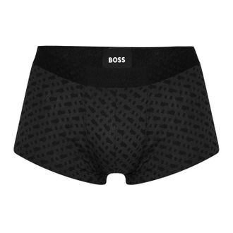 HUGO BOSS Elastische boxershorts met monogram voor heren (set van 3) (Zwart)