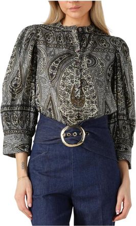 Antik Batik Dames, Blouses & Shirts, Zwart, Maat: L
