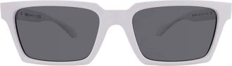 Versace Dark Grey Rectangular Mens Sunglasses VE4490U 314/87 55