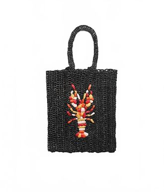 Maria La Rosa Lobster Crochet Bag In Black