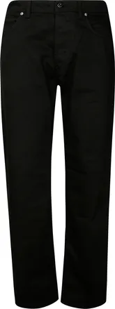 Stone Island Straight-Leg Black Jeans with Classic Five-Pocket Design