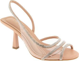 BCBGeneration Sarin Rhinestone Clear Slingback Sandal in Clear/tuscany at Nordstrom, Size 8.5