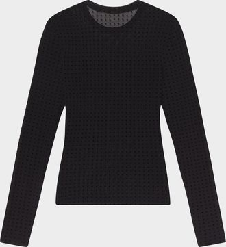 Frame Denim The Mesh Polka Dot Top