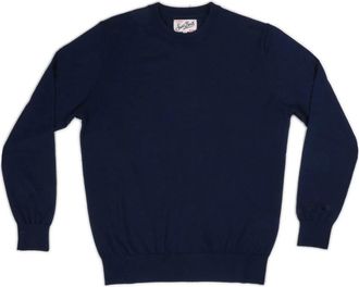 MC2 Saint Barth Merino Hoodies voor Regent Stijl - Heren - Ronde hals truien - Blauw - S - Truien & Vesten