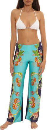 Trina Turk Flamingo Cover-Up Pants in Multi at Nordstrom, Size X-Small