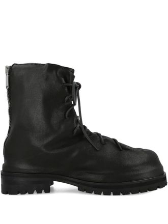 424 Marathon laced zip-up boots - Black