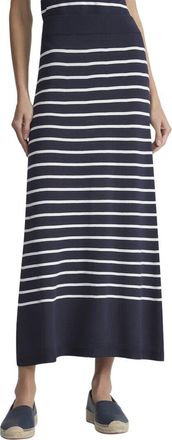 Lafayette 148 New York Stripe Pull On Knit Skirt