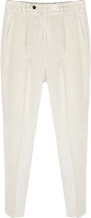 BRIGLIA 1949 Chinos, male, Beige, L, Ribbed Velvet Trousers