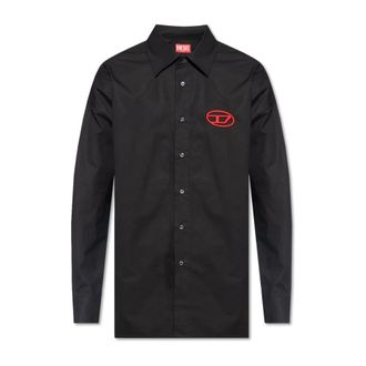 Diesel S-Dou-Plain Shirt - Heren - Casual Overhemden - Grijs - 2XS - Katoen - Overhemden