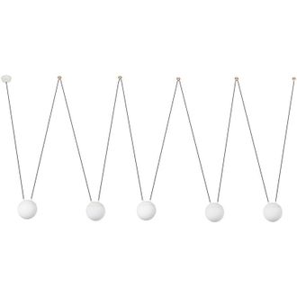 Faro Barcelona Faro Mine 28375-5l - L&aacute;mpara Colgante De Techo De 5 Luces Blanco, Madera, E27