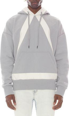 HVMAN Taped Cotton Hoodie in Ghost Grey at Nordstrom Rack, Size Xxx-Large