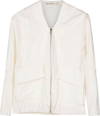 Lethicia Bronstein Benedita lace-appliqué jacket - women - Lyocell/Cotton - P - White
