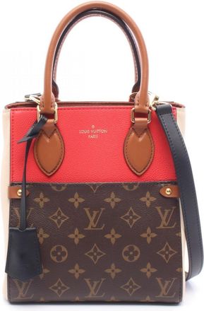 Louis Vuitton Brown Cerise Multi-Color Coated Canvas Leather Handbag Tote Bag (Pre-Owned)