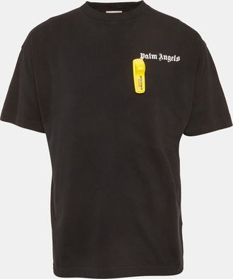 Palm Angels Black Logo Detail Jersey T-Shirt