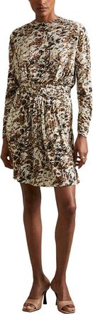 Reiss Jala Printed Wool-Blend Dress