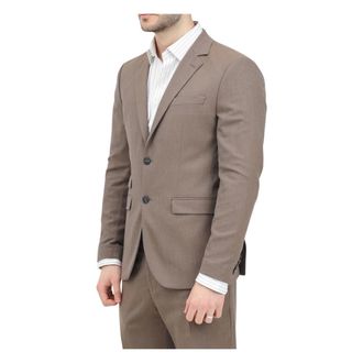 Selected Heren, Pakken, Bruin, Maat: M Wol