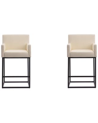 Manhattan Comfort Set Of 2 Ambassador Counter Stools