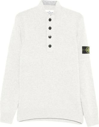 Stone Island Truien & Vesten, Heren, Grijs, XL, Wol, Luxe Avorio Sweater