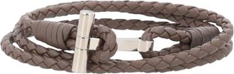 Tom Ford Dark Grey Braided Bracelet