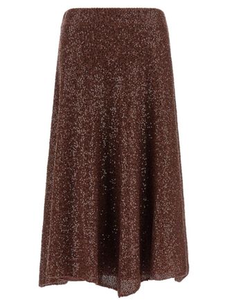 Brunello Cucinelli Pink Micro-sequin skirt
