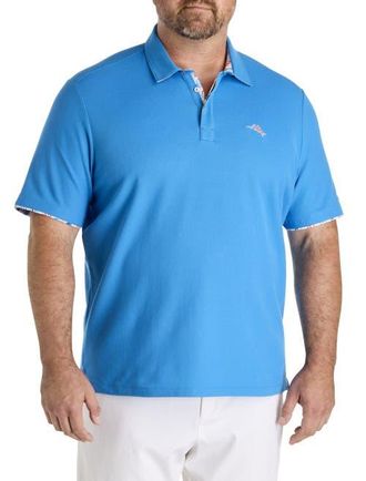 Tommy Bahama Big & Tall Flamingo Mingle Five OClock IslandZone Polo Shirt in Download Blue at Nordstrom, Size Xx-Large