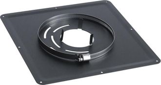 TEN 126080 ] Plaque de propret&eacute; 300x300mm pour po&ecirc;le &agrave; granul&eacute;s D80mm noir