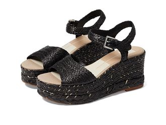 Dolce Vita Tiago Womens Shoes Black Raffia : 8.5 M, Textile